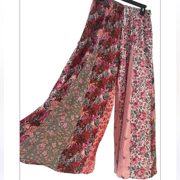 Sacred Thread Boho Patchwork Wide Leg Pants NWT - Picture 1 of 5